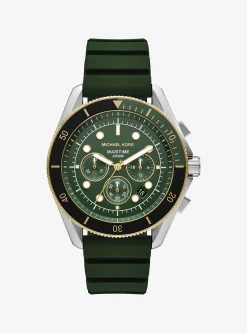 Relógio de silicone e dois tons Maritime de tamanho grande | Michael Kors [PT]