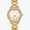 Relógio dourado com incrustações Sage | Michael Kors [PT]