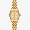Relógio dourado com incrustações Lexington pequeno | Michael Kors [PT]