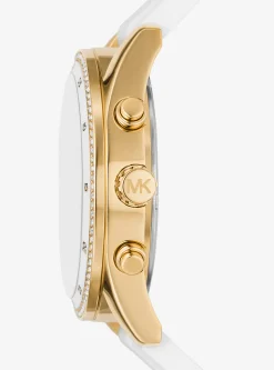 Relógio dourado com incrustações Hadyn de tamanho grande | Michael Kors [PT]