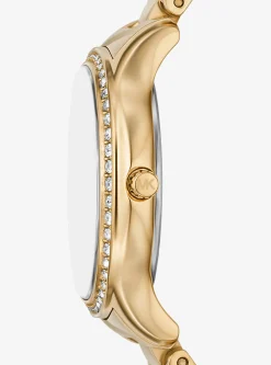 Relógio dourado com incrustações Sage de tamanho mini | Michael Kors [PT]