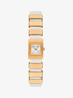 Relógio dourado e em pele Darrington mini | Michael Kors [PT]