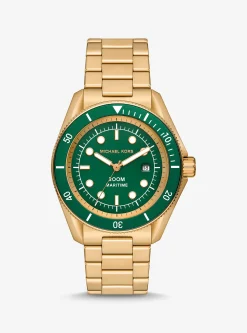 Relógio dourado Maritime de tamanho grande | Michael Kors [PT]