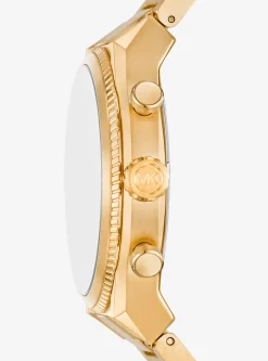 Relógio dourado Panorama de tamanho grande | Michael Kors [PT]