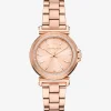 Relógio dourado-rosa com incrustações Maren mini | Michael Kors [PT]