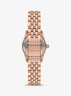Relógio dourado-rosa com incrustações Lexington pequeno | Michael Kors [PT]