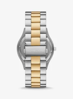 Relógio justo de dois tons Runway de tamanho grande | Michael Kors [PT]