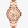 Relógio Maren dourado-rosa de tamanho grande | Michael Kors [PT]