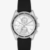 Relógio prateado com incrustações Hadyn de tamanho grande | Michael Kors [PT]