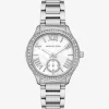 Relógio prateado com incrustações Sage | Michael Kors [PT]