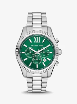 Relógio prateado Lexington de tamanho grande | Michael Kors [PT]
