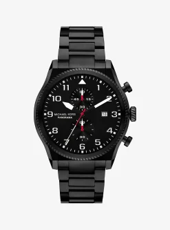 Relógio preto Panorama de tamanho grande | Michael Kors [PT]