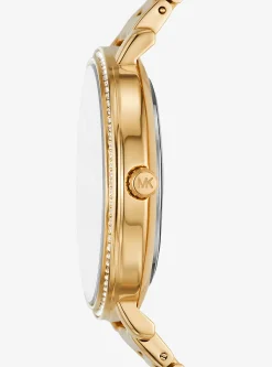 Relógio Pyper com incrustações e logótipo em dourado | Michael Kors [PT]