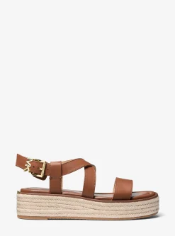 Sandália alpercata com plataforma em pele Lynn | Michael Kors [PT]
