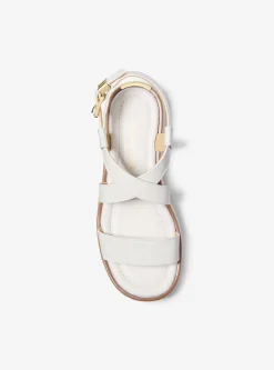 Sandália alpercata com plataforma em pele Lynn | Michael Kors [PT]