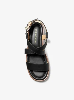 Sandália alpercata com plataforma em pele Lynn | Michael Kors [PT]