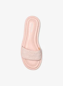 Sandália chinelo em ganga com logótipo em relevo Dana | Michael Kors [PT]