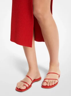 Sandália chinelo em pele Patti | Michael Kors [PT]