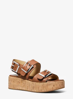 Sandália com plataforma em pele Colby | Michael Kors [PT]