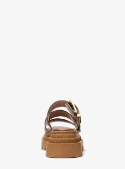Sandália com plataforma em pele polida Colby | Michael Kors [PT]