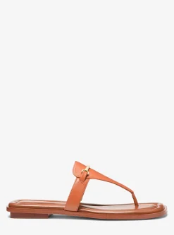 Sandália com tira em T em pele Lena | Michael Kors [PT]