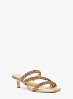 Sandália de salto baixo adornada Celia | Michael Kors [PT]