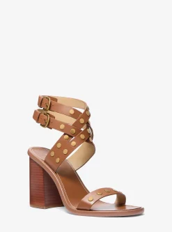 Sandália em pele com tachas Irene | Michael Kors [PT]