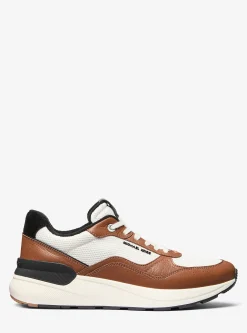 Sapatilhas em pele e malha elástica Trevor | Michael Kors [PT]