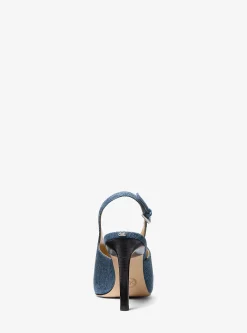 Sapato de salto aberto atrás em ganga Kasia | Michael Kors [PT]