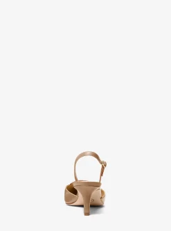 Sapato de salto aberto atrás em pele Lena | Michael Kors [PT]