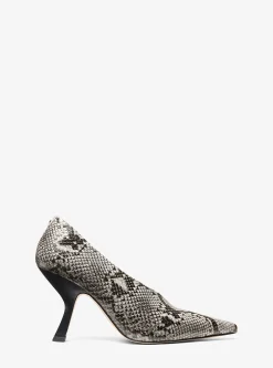 Sapato pump em pele com motivo de cobra em relevo Luna | Michael Kors [PT]