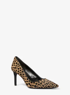 Sapatos de salto em pelo de bezerro com estampado de leopardo Alina Flex | Michael Kors [PT]