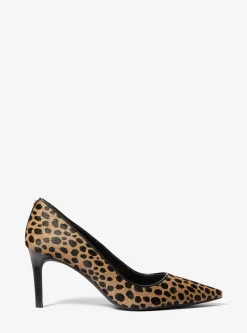 Sapatos de salto em pelo de bezerro com estampado de leopardo Alina Flex | Michael Kors [PT]