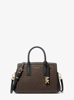 Satchel com logótipo exclusivo Laila pequena | Michael Kors [PT]