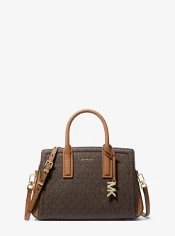 Satchel com logótipo exclusivo Laila pequena | Michael Kors [PT]