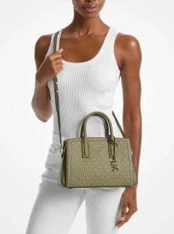 Satchel com logótipo exclusivo Laila pequena | Michael Kors [PT]