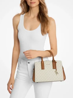 Satchel com logótipo exclusivo Laila pequena | Michael Kors [PT]
