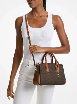 Satchel com logótipo exclusivo Laila pequena | Michael Kors [PT]