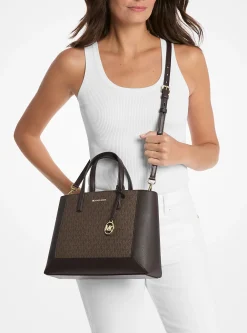 Satchel com logótipo exclusivo Sallie média | Michael Kors [PT]