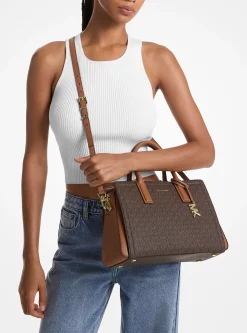 Satchel com logótipo exclusivo Laila média | Michael Kors [PT]