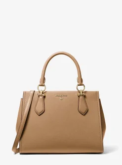 Satchel de couro saffiano Marilyn média | Michael Kors [PT]