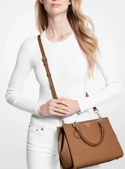 Satchel de couro saffiano Marilyn média | Michael Kors [PT]