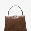 Satchel em pele com motivo de crocodilo em relevo Simone | Michael Kors [PT]