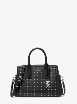 Satchel em pele com tachas Laila pequena | Michael Kors [PT]