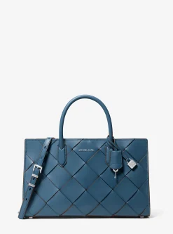 Satchel em pele tecida Scarlett média | Michael Kors [PT]