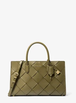 Satchel em pele tecida Scarlett média | Michael Kors [PT]