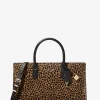Satchel em pelo de bezerro com estampado de leopardo Scarlett média | Michael Kors [PT]