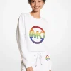 Sweatshirt em felpa de algodão orgânico adornado PRIDE | Michael Kors [PT]