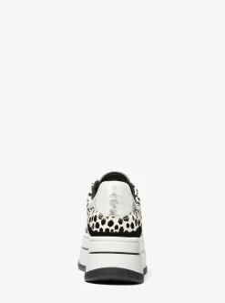 Ténis com plataforma em pelo de bezerro com estampado de leopardo Hayes | Michael Kors [PT]