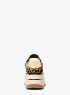 Ténis com plataforma em pelo de bezerro com estampado de leopardo Hayes | Michael Kors [PT]